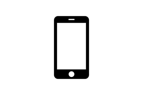 Smartphone Vector Icon Phone Black Symbol Isolated