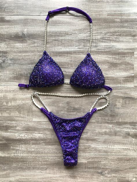 Competition Bikini Plum Purple Sapphire Npc Ocb Ifbb Competition