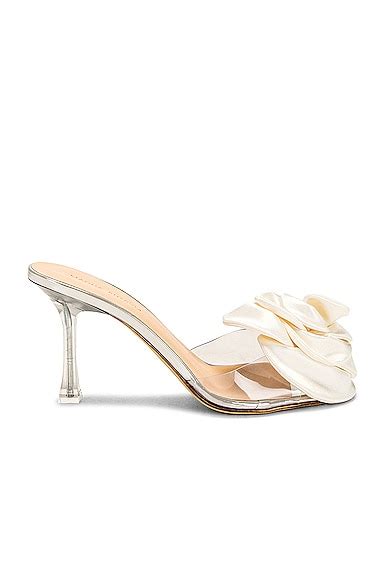 Magda Butrym Flower Plexi Sandal In Cream Fwrd