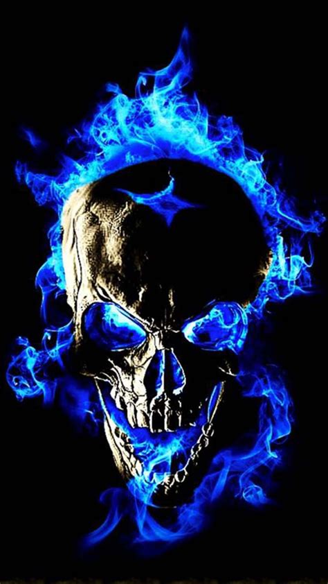 Blue Flame Skull Fire Fire Cool Skull 1388809 HD Wallpaper