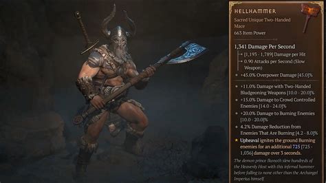 Hellhammer In Diablo 4 How To Get Unique Effects Affixes And More