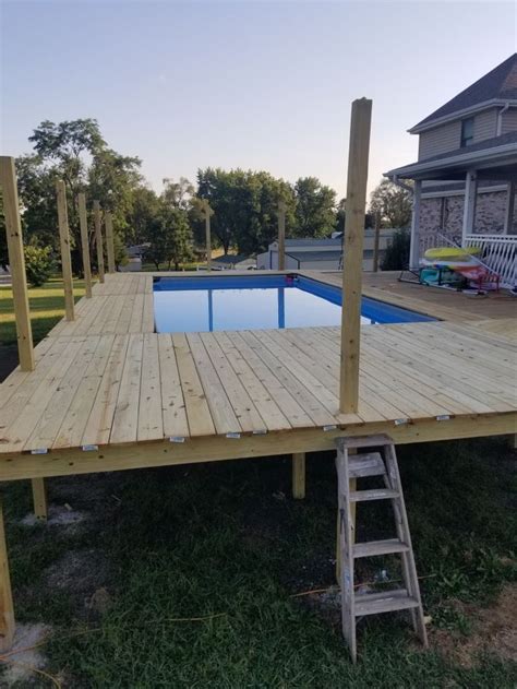 X Intex Above Ground Pool Deck In Intex Above Ground Pools