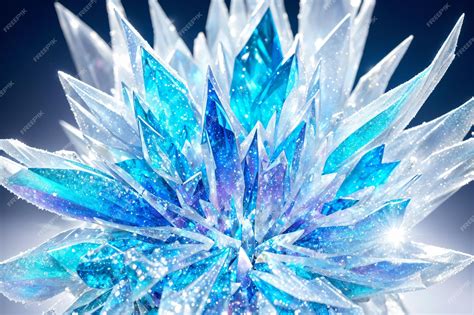 Premium AI Image | Ice crystals background