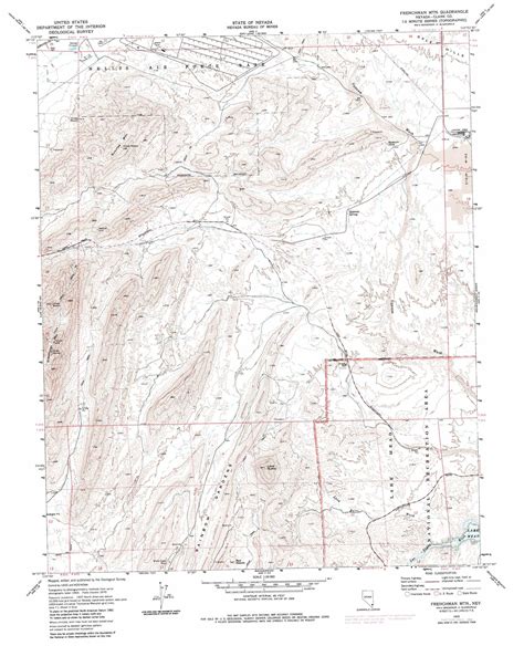 Frenchman Mountain Topographic Map Scale Nevada