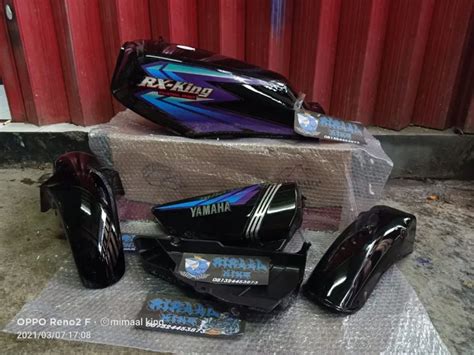 Body Tangki Tengki Fullset Rx King 2002 Hitam Ungu Bonus Paking Kayu