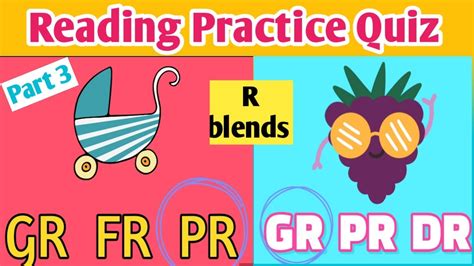 R Blends Sound Part 3 Phonics Blends Pr Gr R Blend Practice Learn To Read Youtube