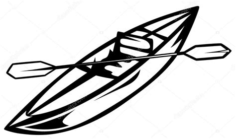 Canoe outline image | Canoe outline — Stock Vector © Cattallina #18881169