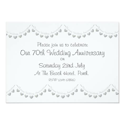 70th Anniversary Invitations | Zazzle UK