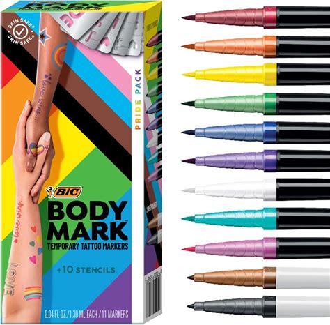 Amazon BIC BodyMark Temporary Tattoo Markers For Skin Precision