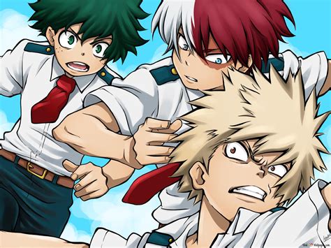 My Hero Academia Izuku Midoriya Shoto Todoroki Katsuki Bakugo Hd