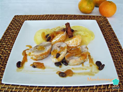 Muslos De Pollo Rellenos Con Salsa De Mandarina F Cil