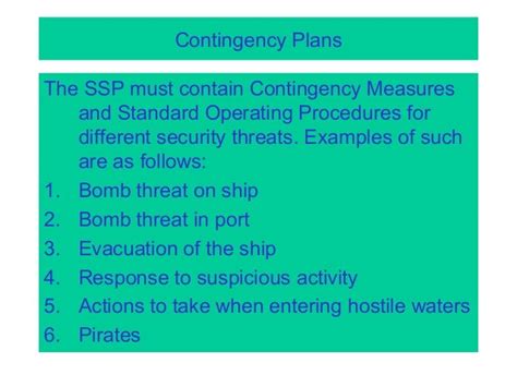 C Emergency Procedures And Contingency Plans