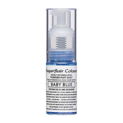 Sugarflair Pump Spray Pulver Puff Dust Baby Blue Tortenbild Druckerei