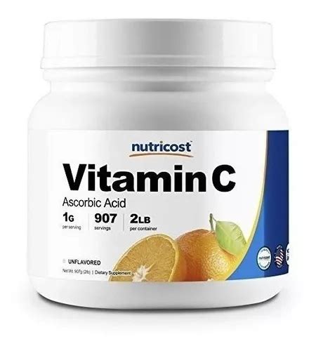 Nutricost Asc Rbico Puro Cido Polvo Vitamina C Libras Env O Gratis