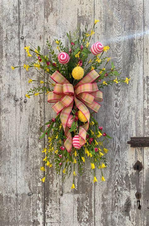 Easter Front Door Swag Easter Egg Decor Easter Wreath Easter Door