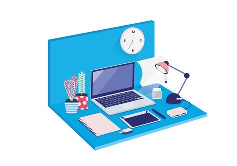 Isometric Workspace Vol Vector Vector Art At Vecteezy