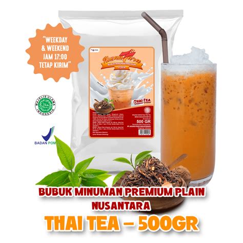 Jual Bubuk Minuman Premium Rasa Thai Tea Gr Thai Tea Tanpa Gula