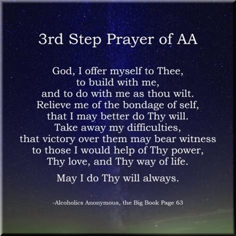 Printable 3rd Step Prayer