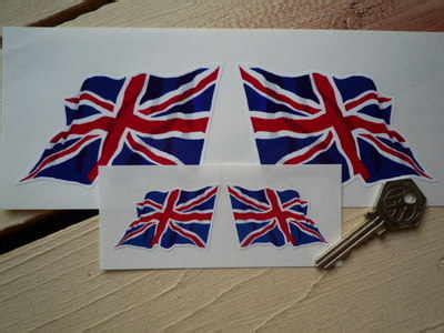 Union Jack Wavy Flags Or Pair