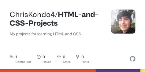 GitHub - ChrisKondo4/HTML-and-CSS-Projects: My projects for learning ...