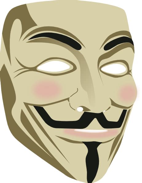 Guy Fawkes Mask Clip Art at Clker.com - vector clip art online, royalty ...