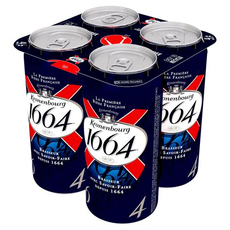 Kronenbourg 1664 Lager Beer 4 X 440ml Cans Beer Iceland Foods