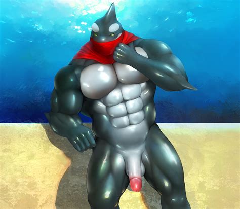 Rule 34 Abs Anthro Balls Biceps Big Penis Cetacean Iceman1984 Male Only Mammal Marine Muscles