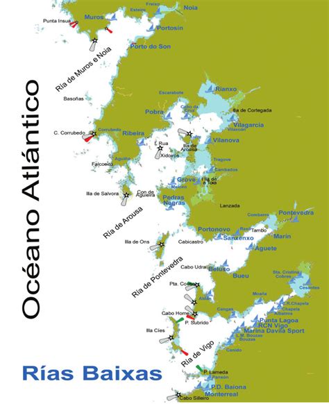 Generalidades de las Rías Baixas Galicia Costa Cantábrico y Atlántico