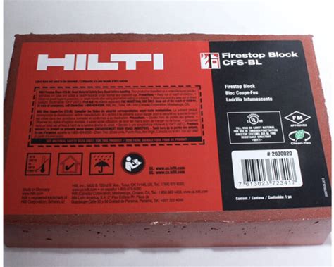 Hilti Cfs Bl Firestop Block For Sale Online Ebay