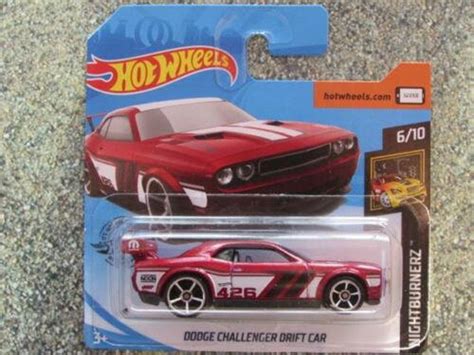 Hot Wheels Dodge Challenger Drift Car Red HW Nightburnerz Birthday Gift Miniature Model Car