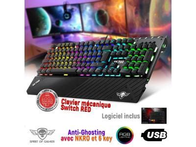 Clavier M Canique Xpert K Spirit Of Gamer R Tro Clair Rgb