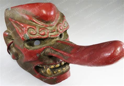 Купить японскую деревянную лицевую маску театра кабуки Тэнгу первая пол ...