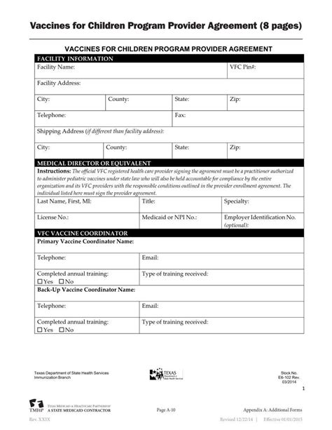 Texas Medicaid Provider Application PDF Form FormsPal