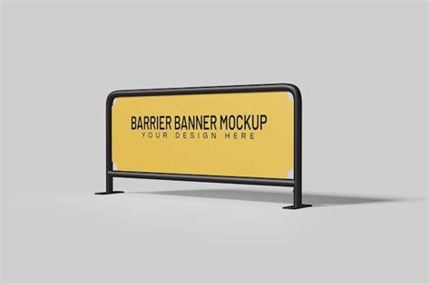 Premium Psd Barrier Advertising Banner Mockup