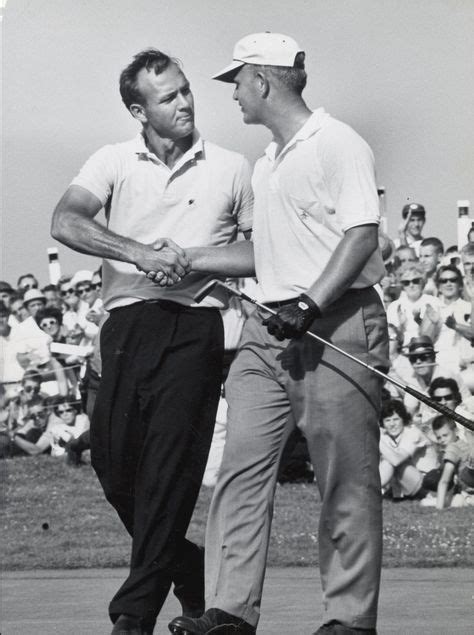 Arnold Palmer Congratulates Jack Nicklaus After The U S Open At