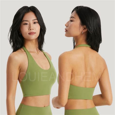 Jual Mila Halter Neck Sports Bra Yoga Gym Pilates Bh Atasan Olahraga