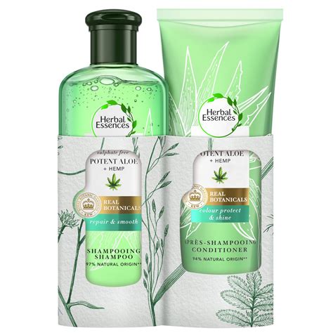 Herbal Essences Puissant Aloe Et Chanvre Lot Shampoing Et Apr S