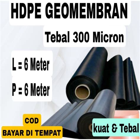 Jual Hdpe Geomembran Ukuran X Meter Tebal Micron Kolam Ikan