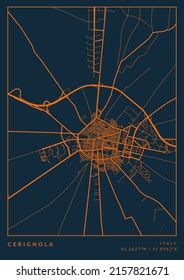 Map Cerignola Italy City Map Cerignola Stock Illustration 2157821671 | Shutterstock