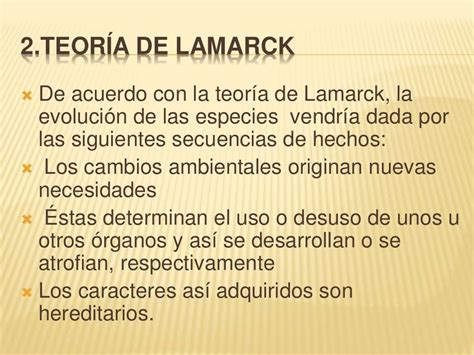 Teorías Del Origen Del Hombrecreacionismo Teoría De Lamarck Y Teorí…