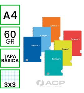 BLOC A4 CAMPUS 80H TAPA BASICA 3X3