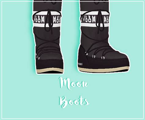 Sims 4 Ccs The Best Moon Boots By Eirflower Moon Boots Stiefel