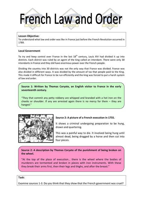 The French Revolution And Napoleon Worksheet