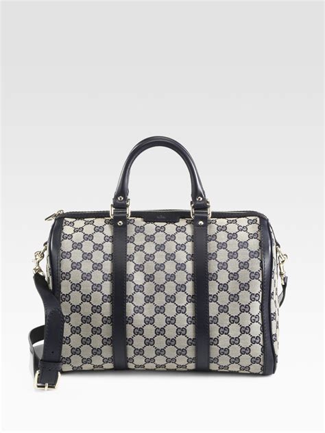 Gucci Vintage Web Original Gg Canvas Boston Bag Semashow