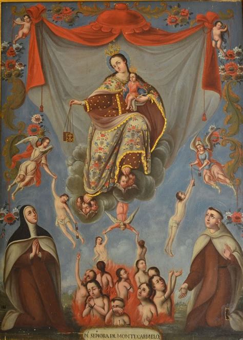 Virgen Del Carmen Con Las ánimas Del Purgatorio Colección Del Museo De