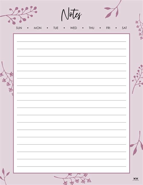 Note Pages Templates Free Printables Printabulk