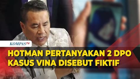 Hotman Tanggapi Penangkapan Pegi Terkait Kasus Vina Cirebon Singgung