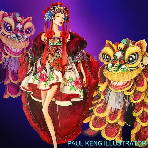 Year Of The Rooster Fashion Design Illustration By Paul Keng