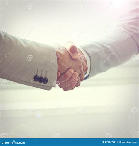 Old School Business Agreements Two Businessmen Shaking Hands Stock