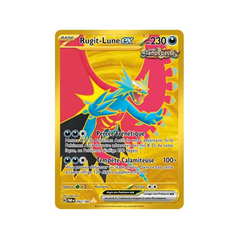 Rugit Lune ex Pv 230 262 182 Carte Hyper Rare Gold Écarlate et